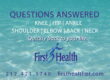 QUESTIONS-ANSWERED FIRST HEALTH PT